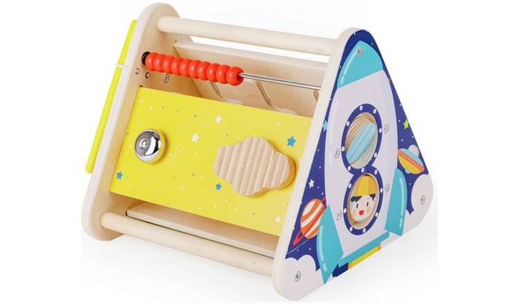 Wooden activity store cube argos