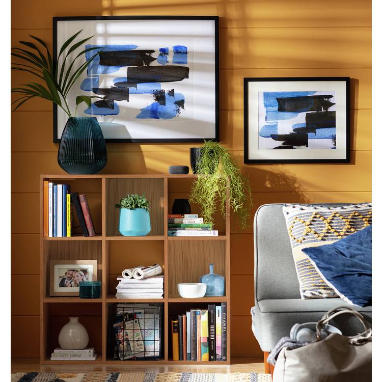 Argos Home Squares 9 Cube Storage Unit - Oak Effect 0