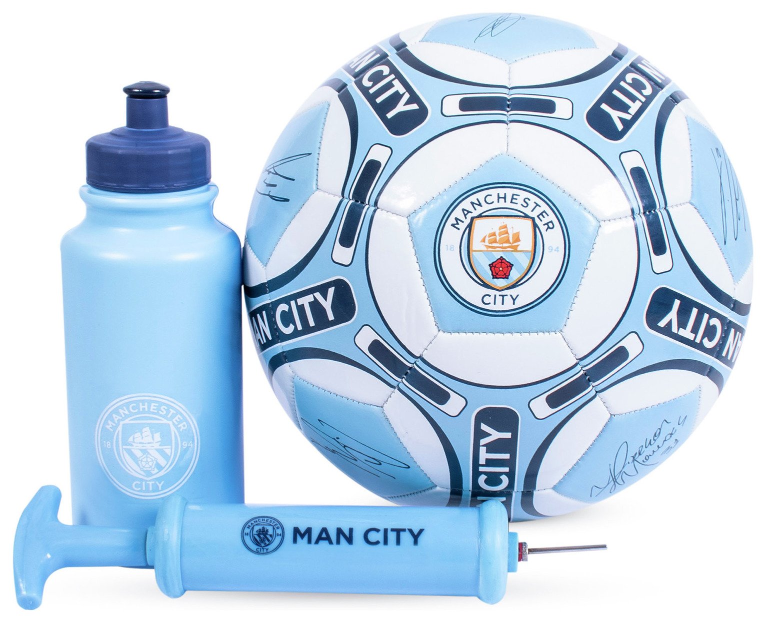 Manchester City FC Size 5 Football Gift Set - White