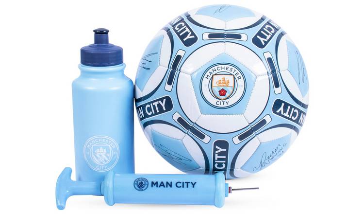 Manchester City FC logo, creative art, blue and white checkered