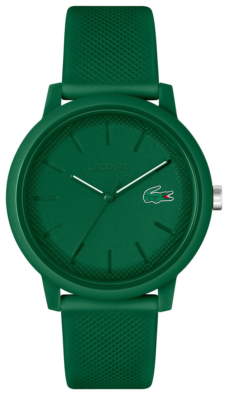 Lacoste Men's 12:12 Green Silicone Strap Watch