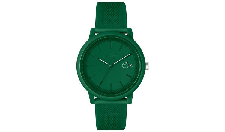 Buy Lacoste Men s 12 12 Green Silicone Strap Watch Argos