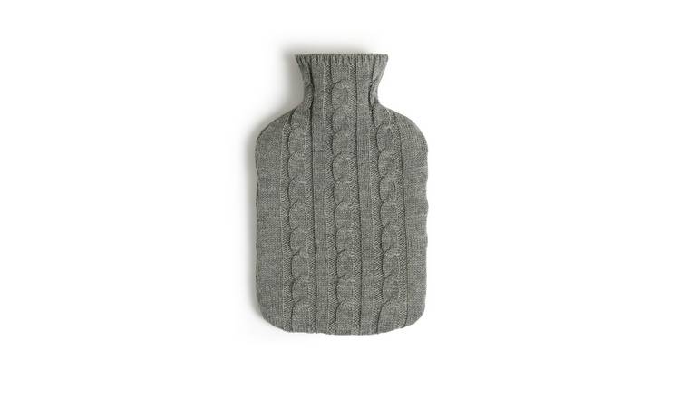 Argos Home Grey Knit Hot Water Bottle - 1500ml