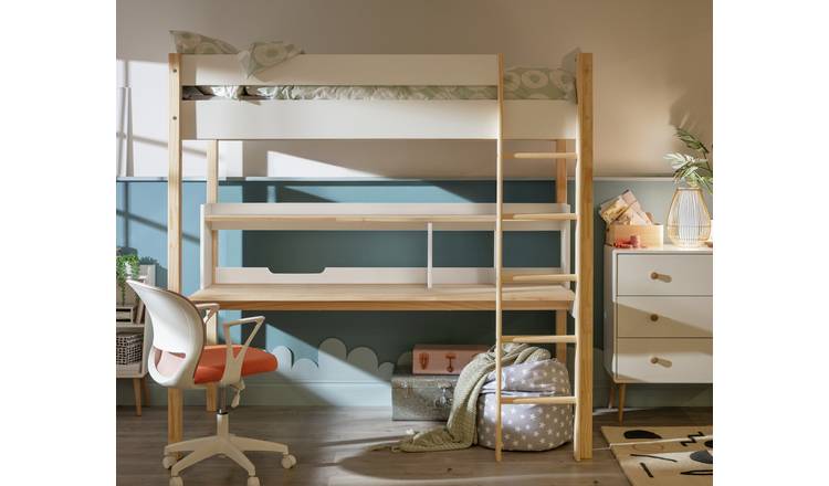 Habitat Nico High Sleeper Package - White & Pine