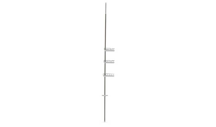 Argos Home Shower Organiser Pole - Matt Nickel