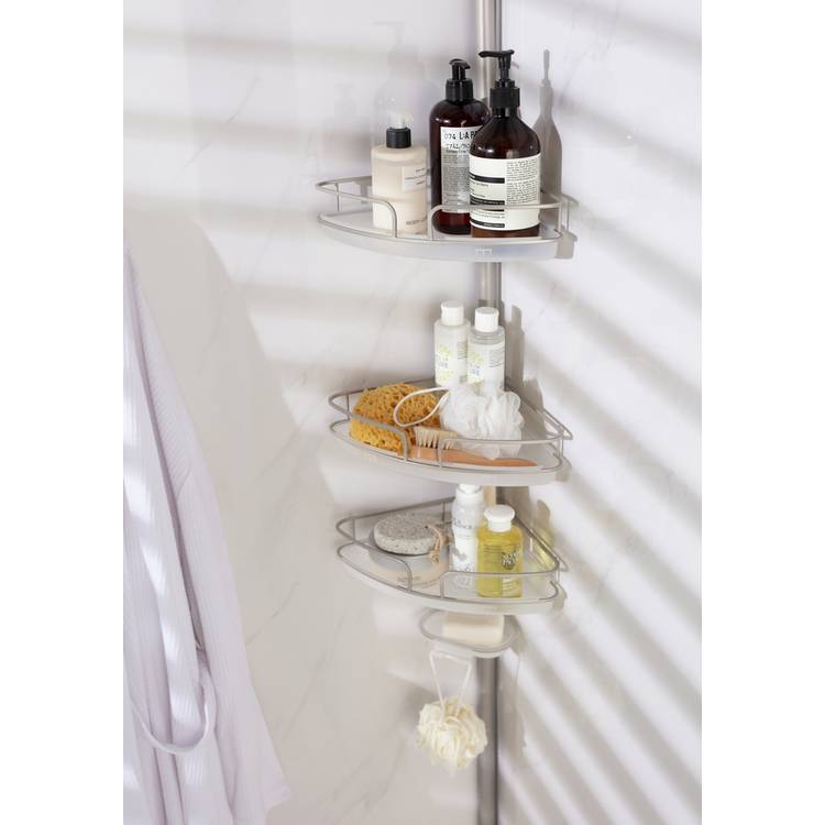 Argos Home Shower Organiser Pole - Matt Nickel 0