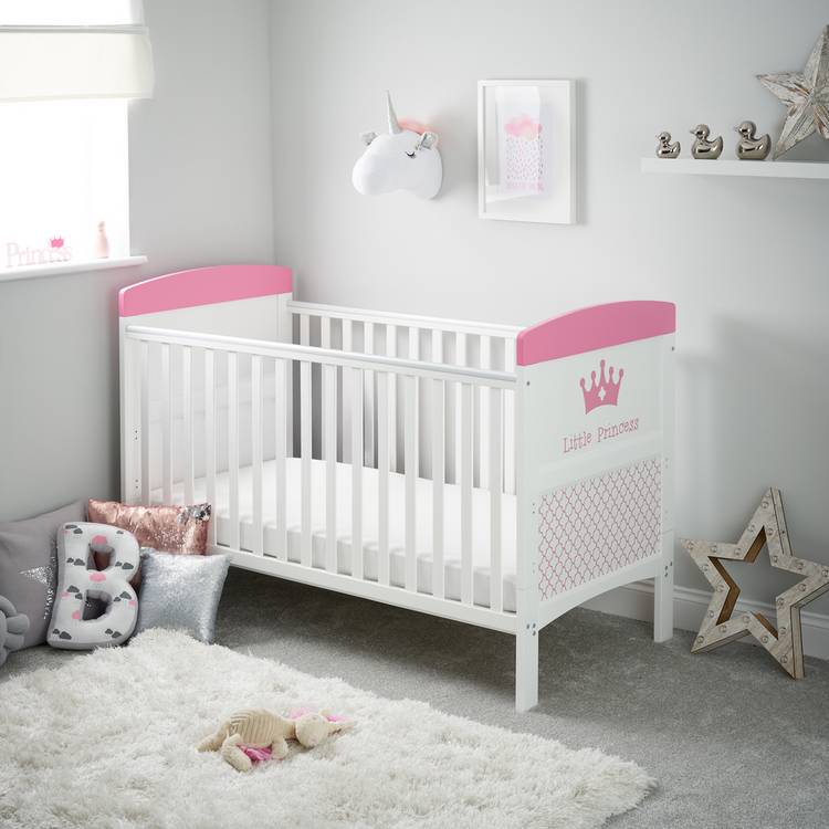 Obaby Grace Inspire Little Princess Cot Bed - White 0