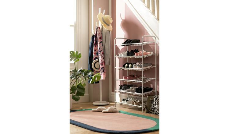 Argos shoe rack online white