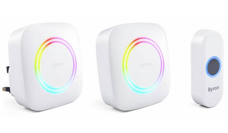 Byron DBY-23814BS 300m Twin Pack Wireless Doorbell Set - White
