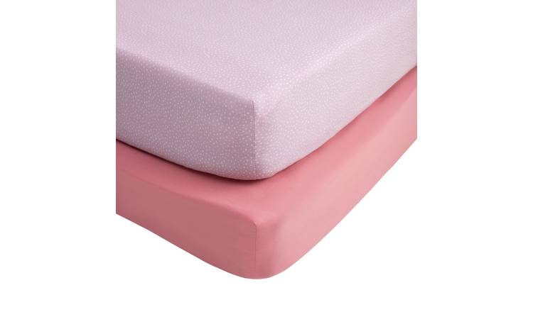 Habitat Kids Enchanted Pink 2 Pack Fitted Sheet - Toddler