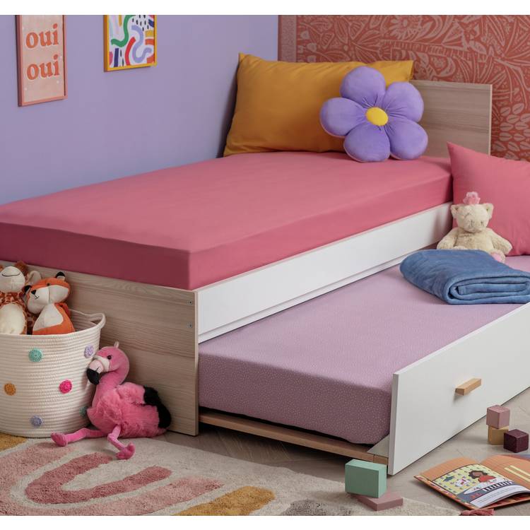 Habitat Kids Enchanted Pink 2 Pack Fitted Sheet - Single 0