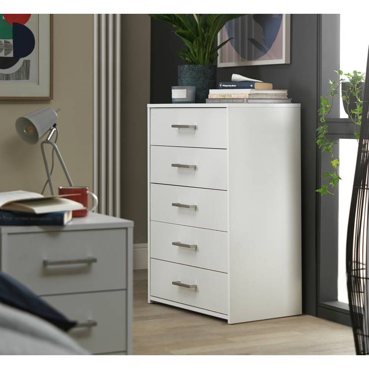 Argos Home Oslo 5 Drawer Chest - White 0