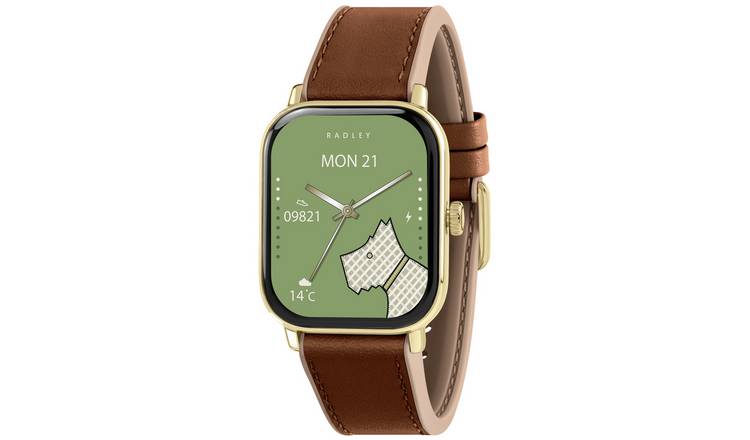 Radley Series 56 Cognac & Porcini Leather Silicone Strap Smart Watch