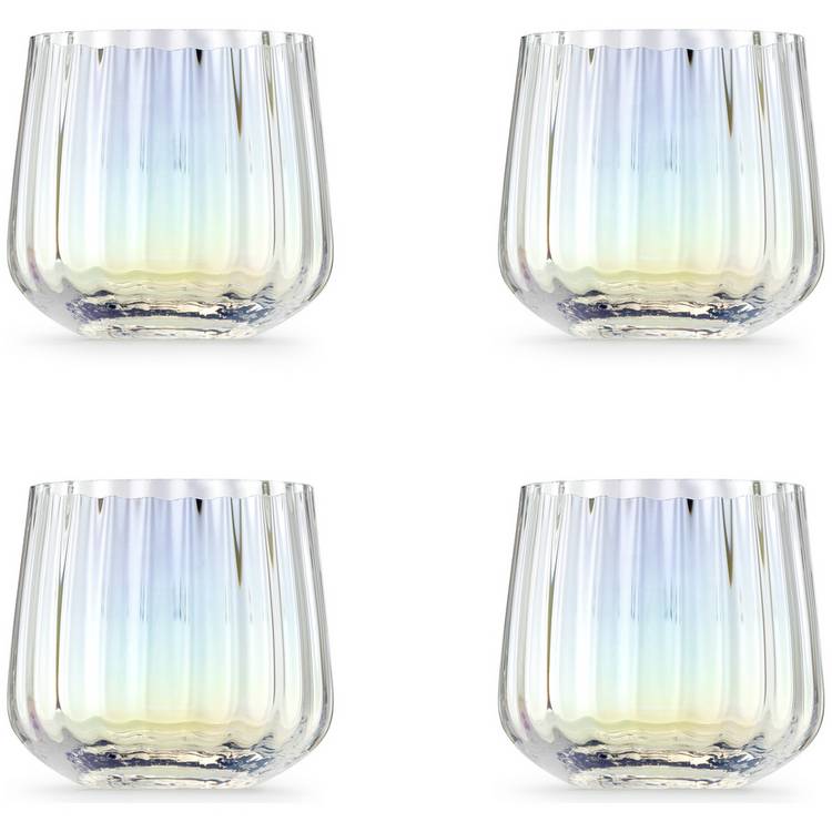 Habitat Iridescent Lustre Set of 4 Fluted Tumblers 0