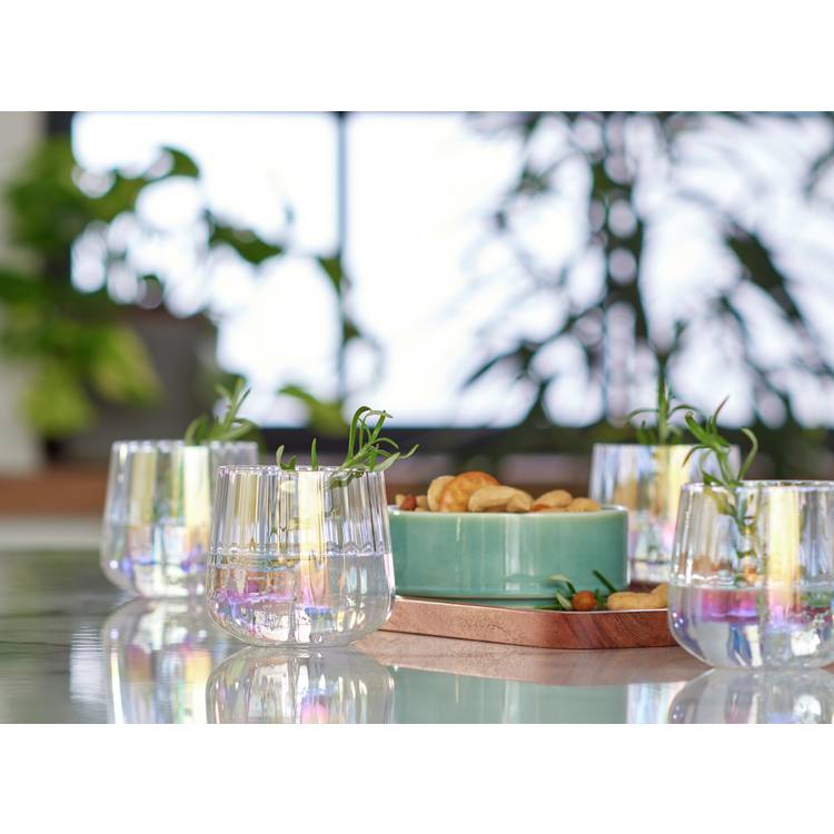 Habitat Iridescent Lustre Set of 4 Fluted Tumblers 0