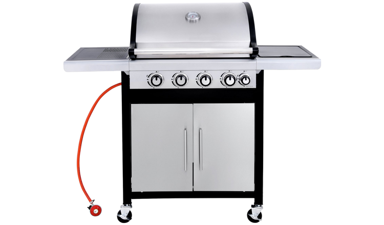 Better Homes and Gardens Stainless Steel 4-Burner Gas Grill with Side Burner