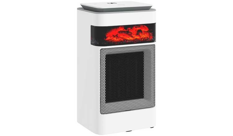 HOMCOM Adjustable Electric Heater with 3 Modes and Oscillation - White