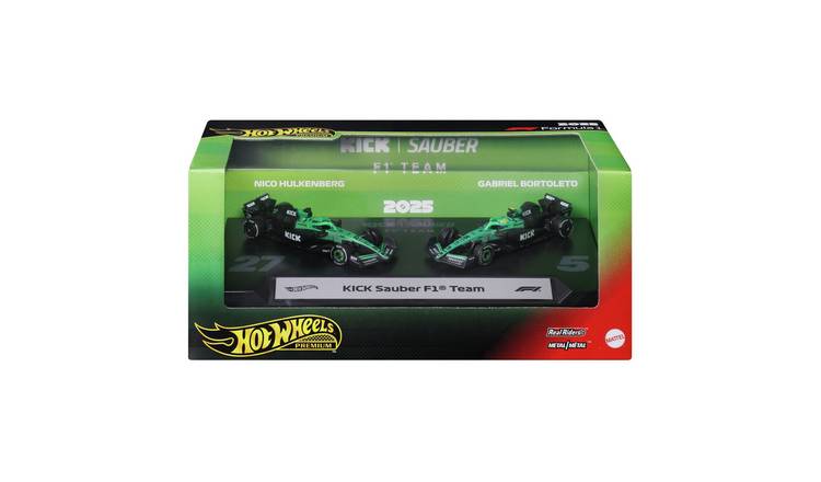 Hot Wheels Premium KICK Sauber F1 Team 2-Pack of 1:64 Scale Race cars