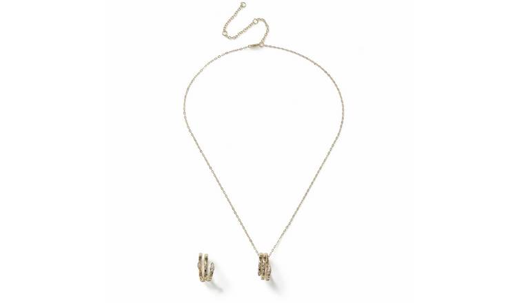 Liars & Lovers Gold Plated Twist Ring and Necklace Set