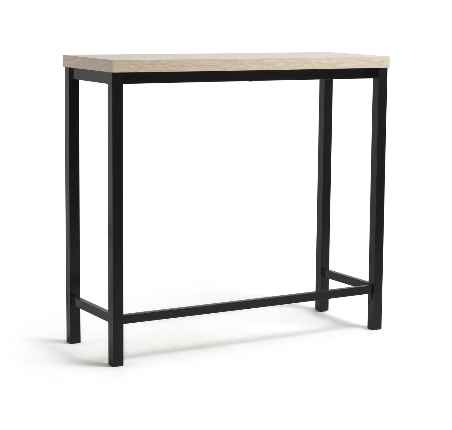 Habitat Zayn Metal 2 Seater Bar Table - Black & Birch