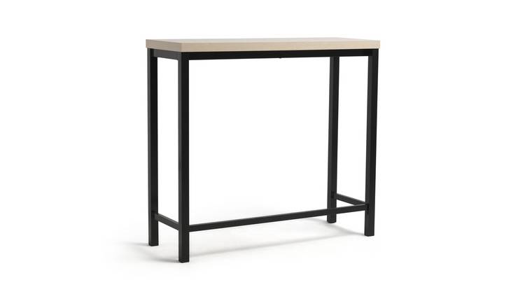 Habitat Zayn Metal 2 Seater Bar Table - Black & Birch