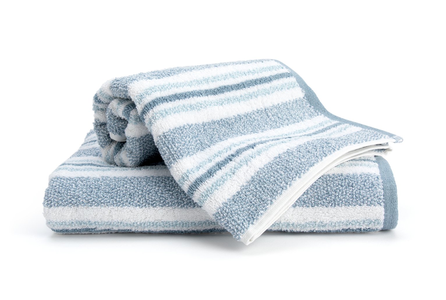 Habitat Coastal Tufted Horizontal Stripe 2 Pack Hand Towel