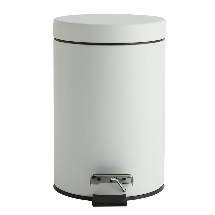 Habitat 3Litre Step Bin - Matt White 0