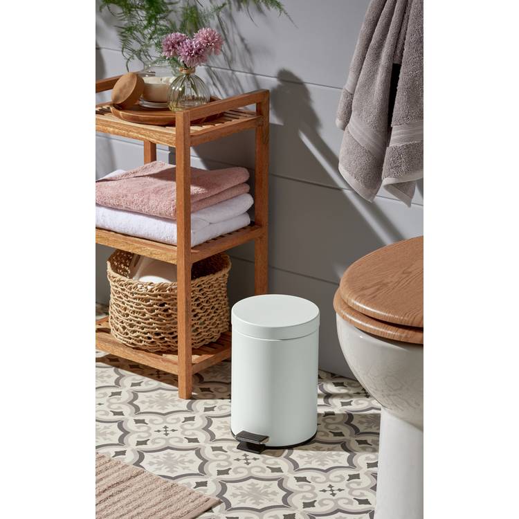 Habitat 3Litre Step Bin - Matt White 0