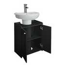 Black under deals sink cabinet