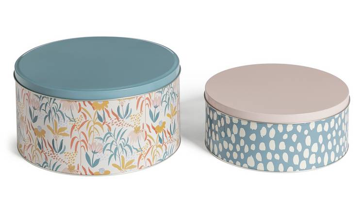 Pretty cake shop tins