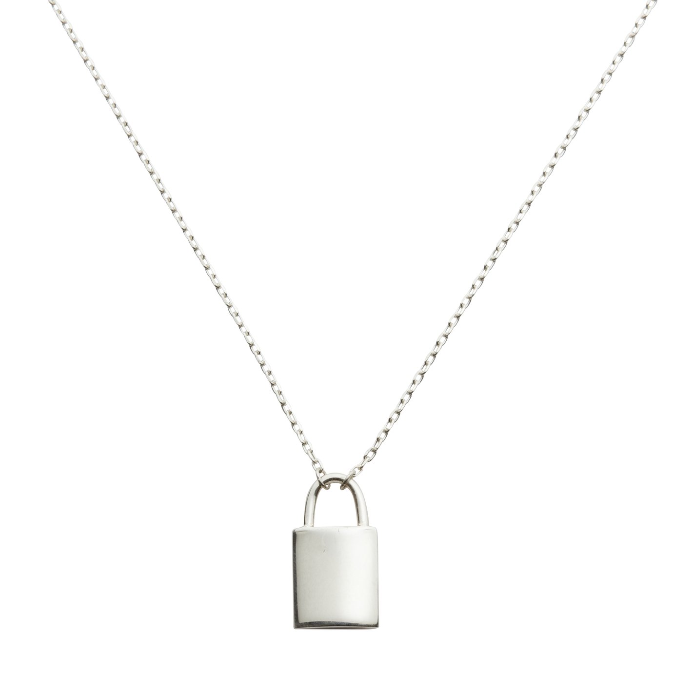 Revere Sterling Silver Padlock Pendant Necklace