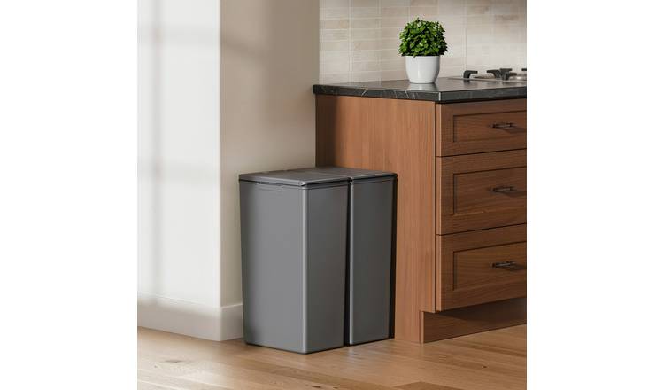 EKO Morandi 80 Litre Touch Top Recycling Bin - Grey