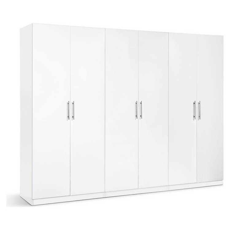 Habitat Munich 6 Door Wardrobe - White Gloss 0