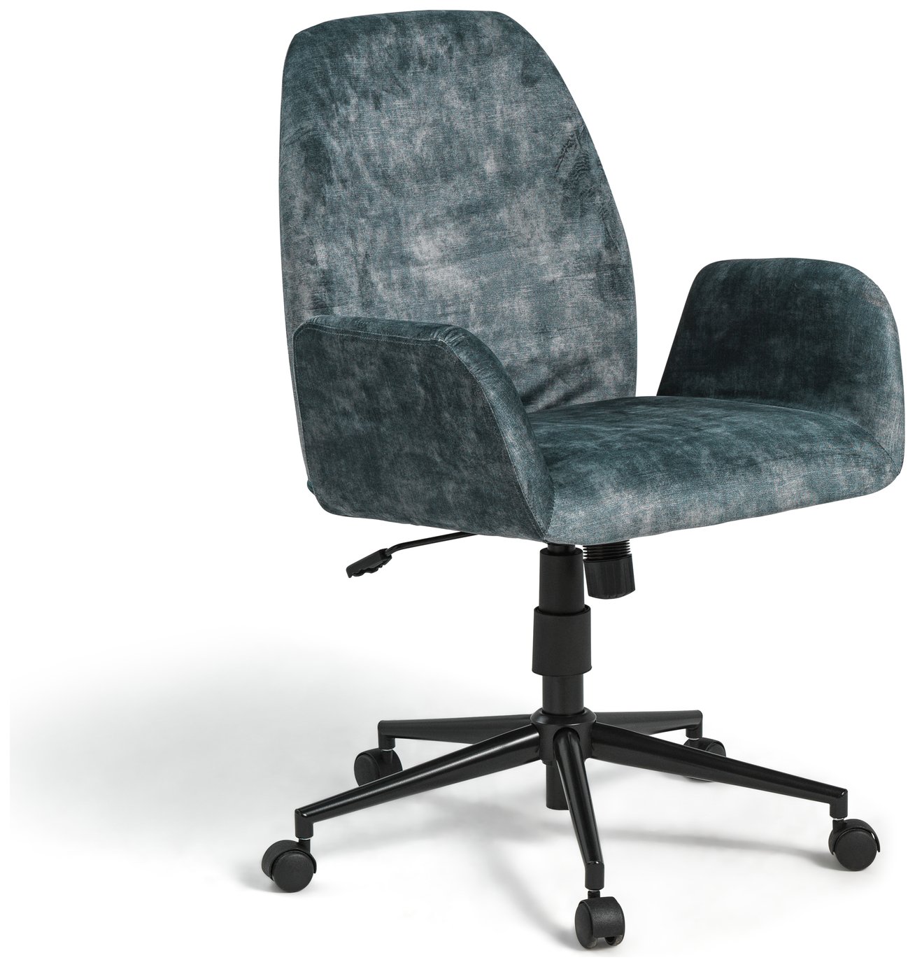 Habitat Clarice Fabric Office Chair - Black & Blue