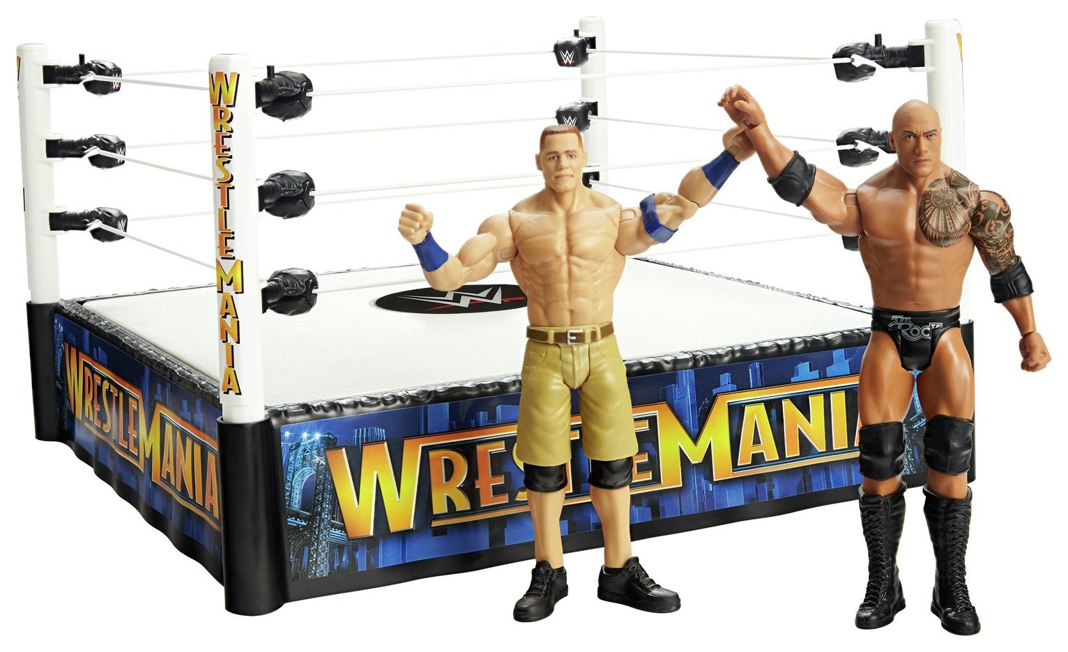 WWE WrestleMania The Rock vs John Cena Superstar Ring Bundle