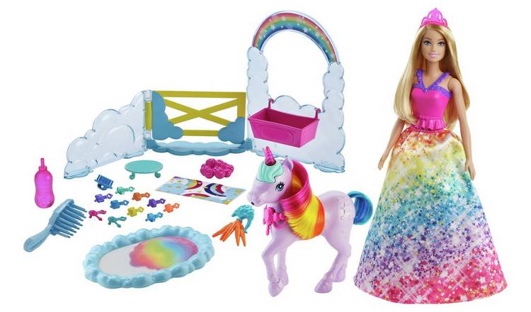 Barbie Dreamtopia Unicorn Pet Playset with Princess Doll