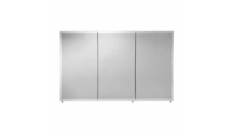 Croydex Burwell 3 Door Mirrored Cabinet - White