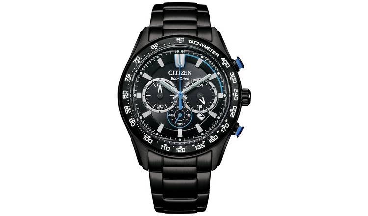 Buy Citizen Men's Eco-Drive Black Stainless Steel Bracelet Watch | Men's  watches | Argos