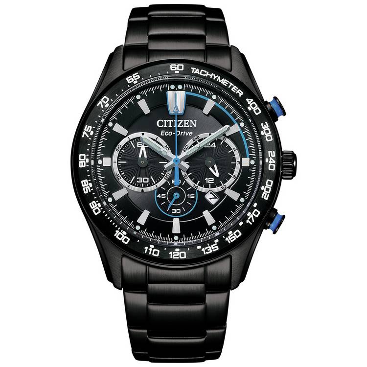 Citizen Men's Eco-Drive Black Stainless Steel Bracelet Watch 0