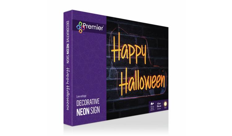 Premier Decorations Halloween Neon Wall Sign Happy Halloween Decoration