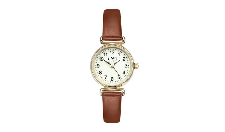 Limit Ladies White Dial Tan Leather Strap Watch