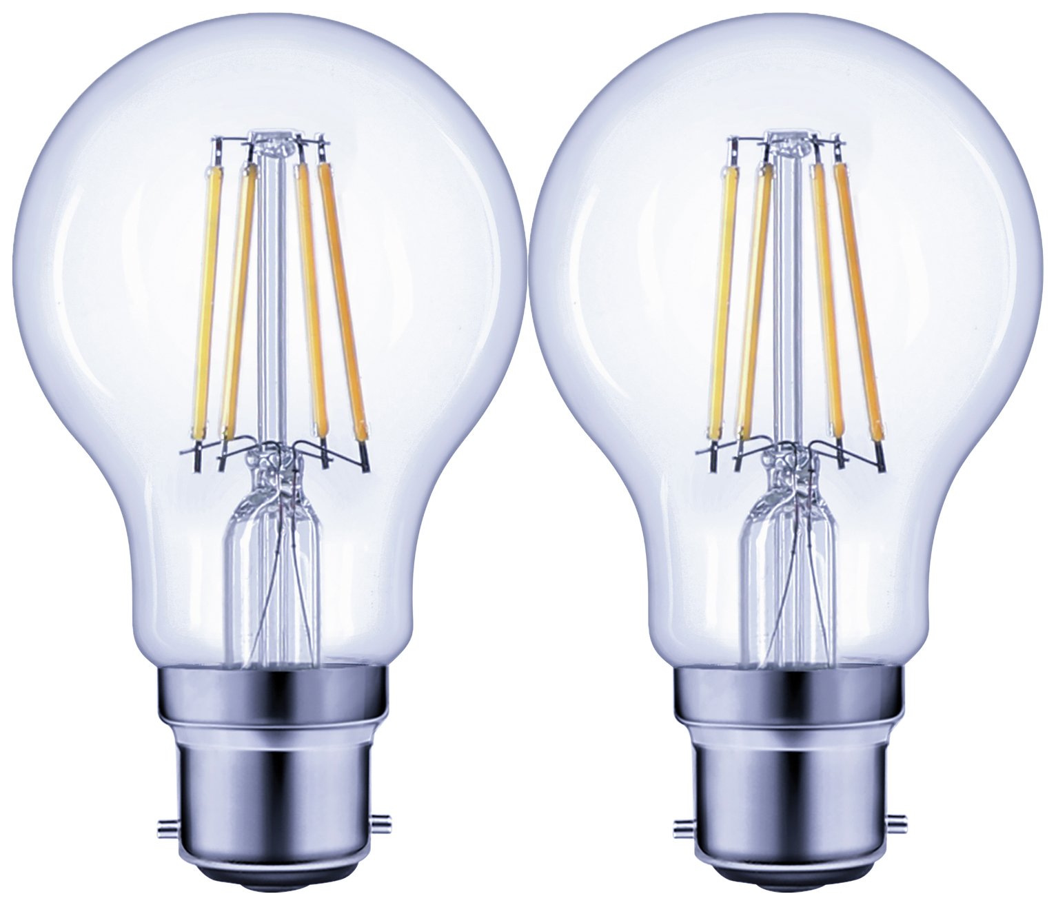 Argos Home 5.9W Filament LED BC Light Bulb - 2 Pack