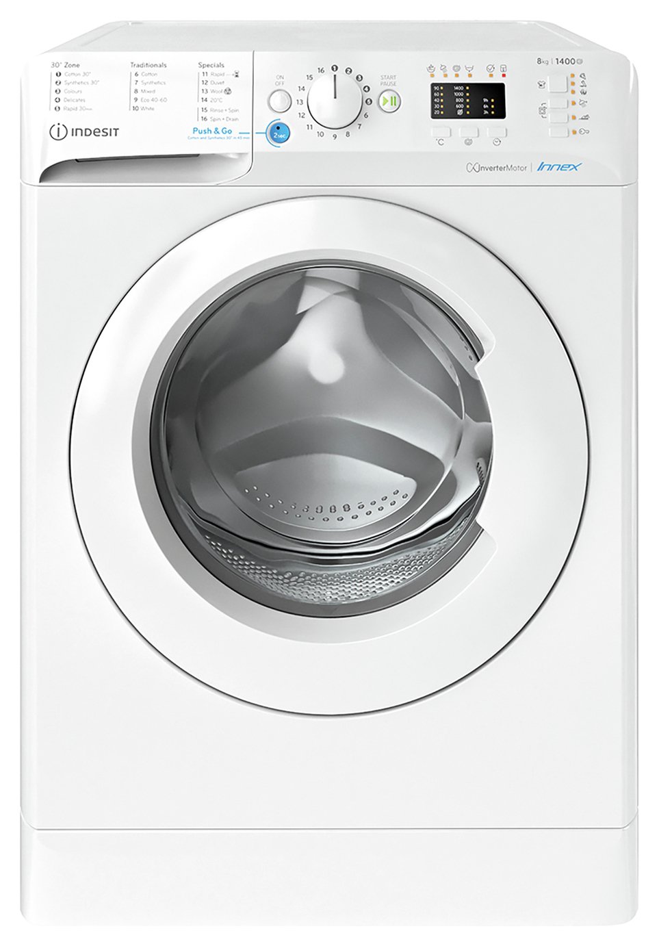 Indesit BWA81485WXUKN 8KG 1400 Spin Washing Machine - White