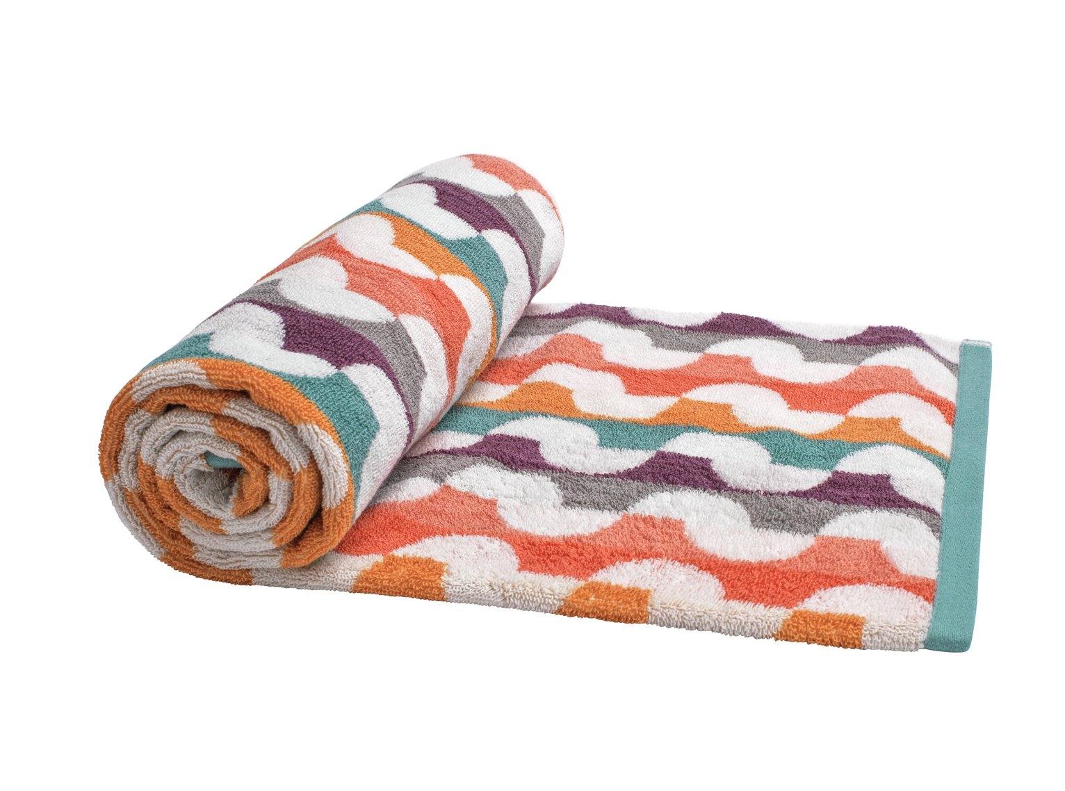 Habitat Brights Geo Tufted Bath Towel - Multicolour