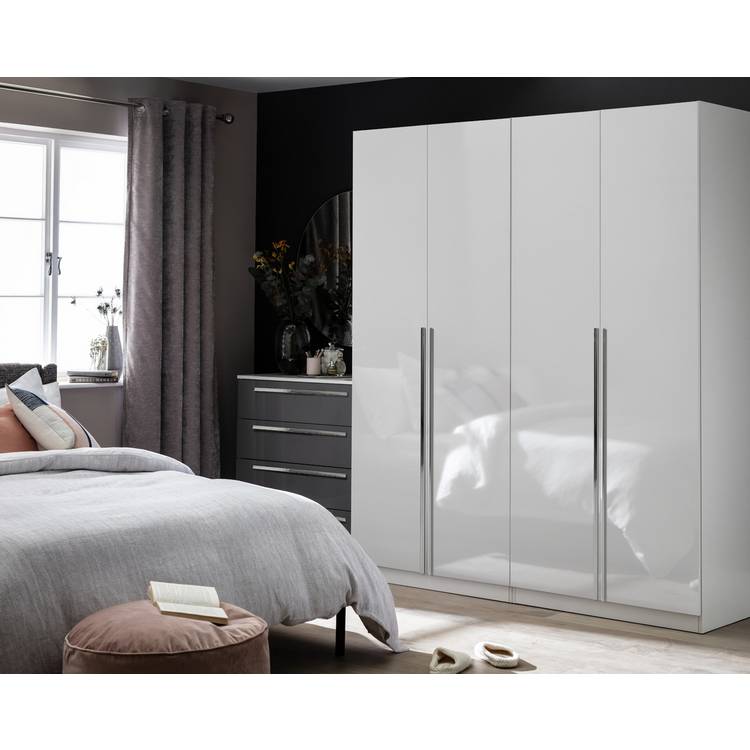 Habitat Munich 4 Door Wardrobe - White 0