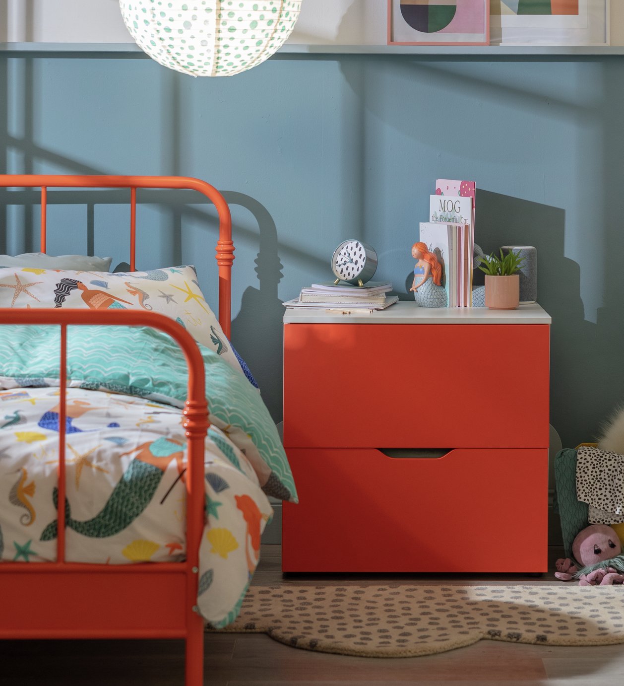 Habitat Kids Pod 2 Drawer Low Chest of Drawers - Orange