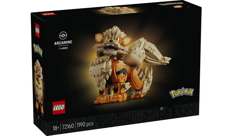LEGO Pokémon Arcanine Posable Figure Building Set for Adults 72160 PREORDER