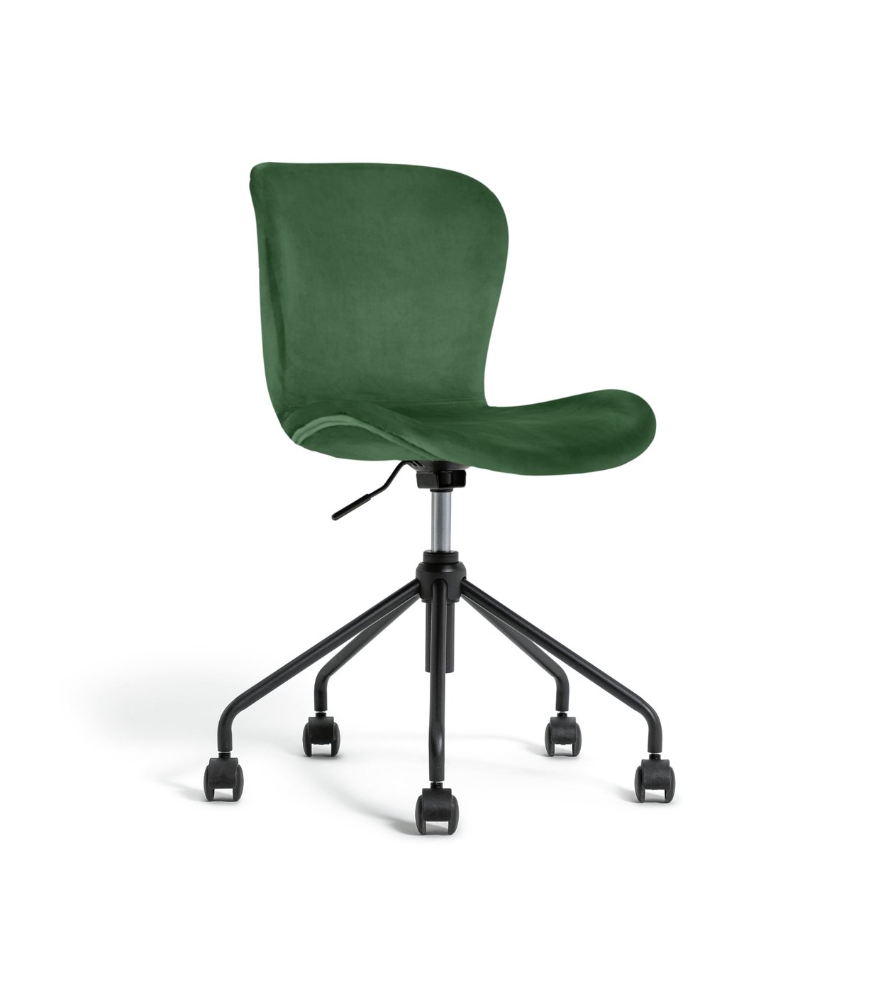 Habitat Etta Velvet Office Chair - Green