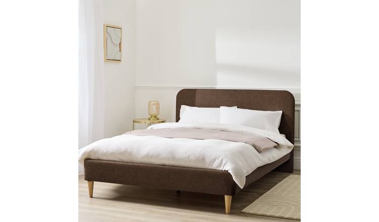 Argos Home Mya Small Double Fabric Bed Frame - Brown