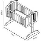 Buy Obaby Sophie Swinging Crib - Warm Grey | Cribs and moses baskets ...